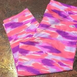 Danskin Now Women XL Pink Purple Dri-More Active Workout Gym Yoga Legging Capris